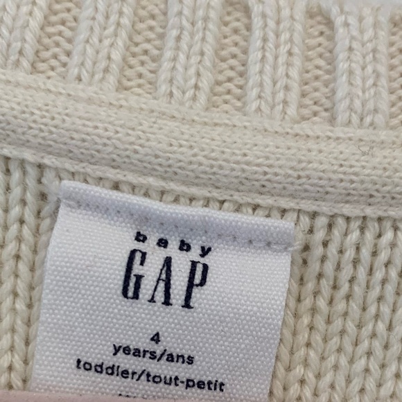 Gap cream colour knit long sleeve sweater dress. Size 4. - Picture 3 of 4